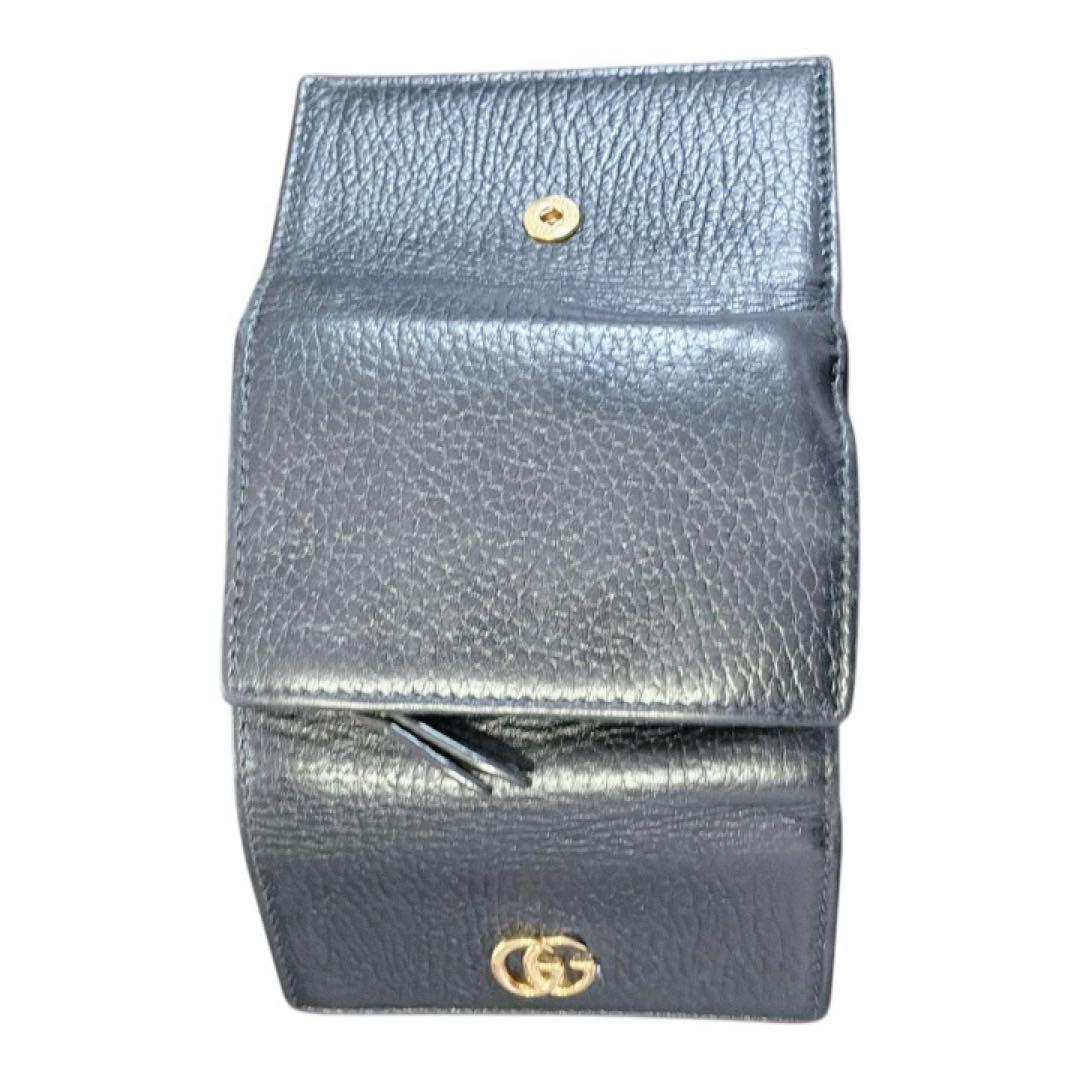 グッチ GUCCI GGマーモント コンパクトウォレットミニ　三つ折り財布レザー