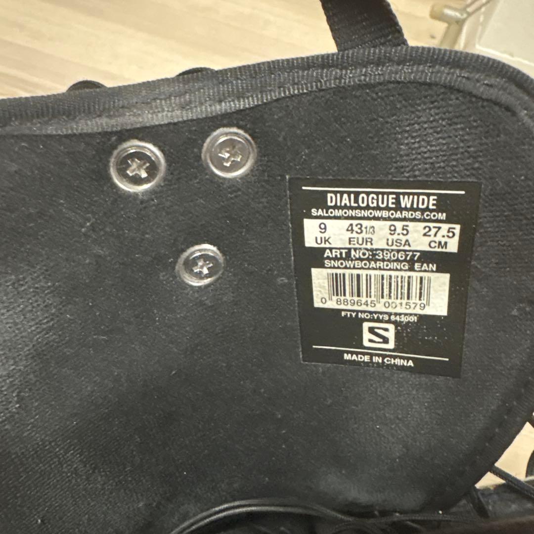 SALOMON Dialogue Wide JPスノーボードブーツ ブラック
