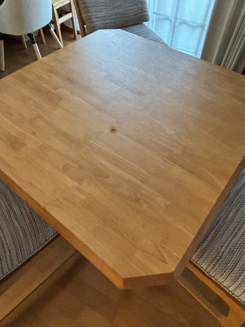 ナチュラルウッド ダイニングテーブルと椅子3脚セット