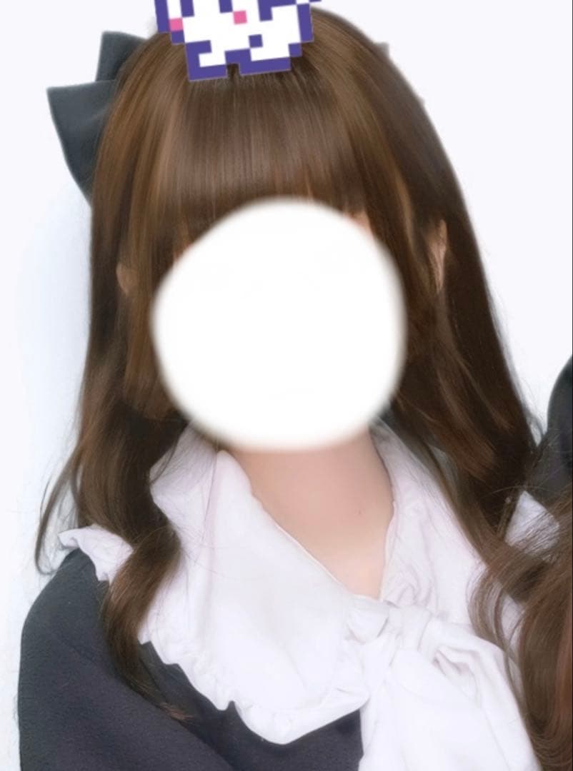 最終値下げ⟡.·100%人毛フルウィッグ 約50cm 前髪あり ダークブラウン