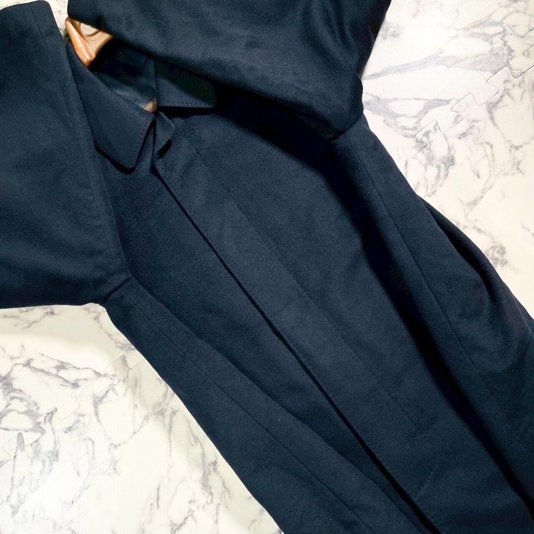 ✨極美品/カシミヤ100%✨(L) ●GIVENCHY ステンカラーコート 濃紺