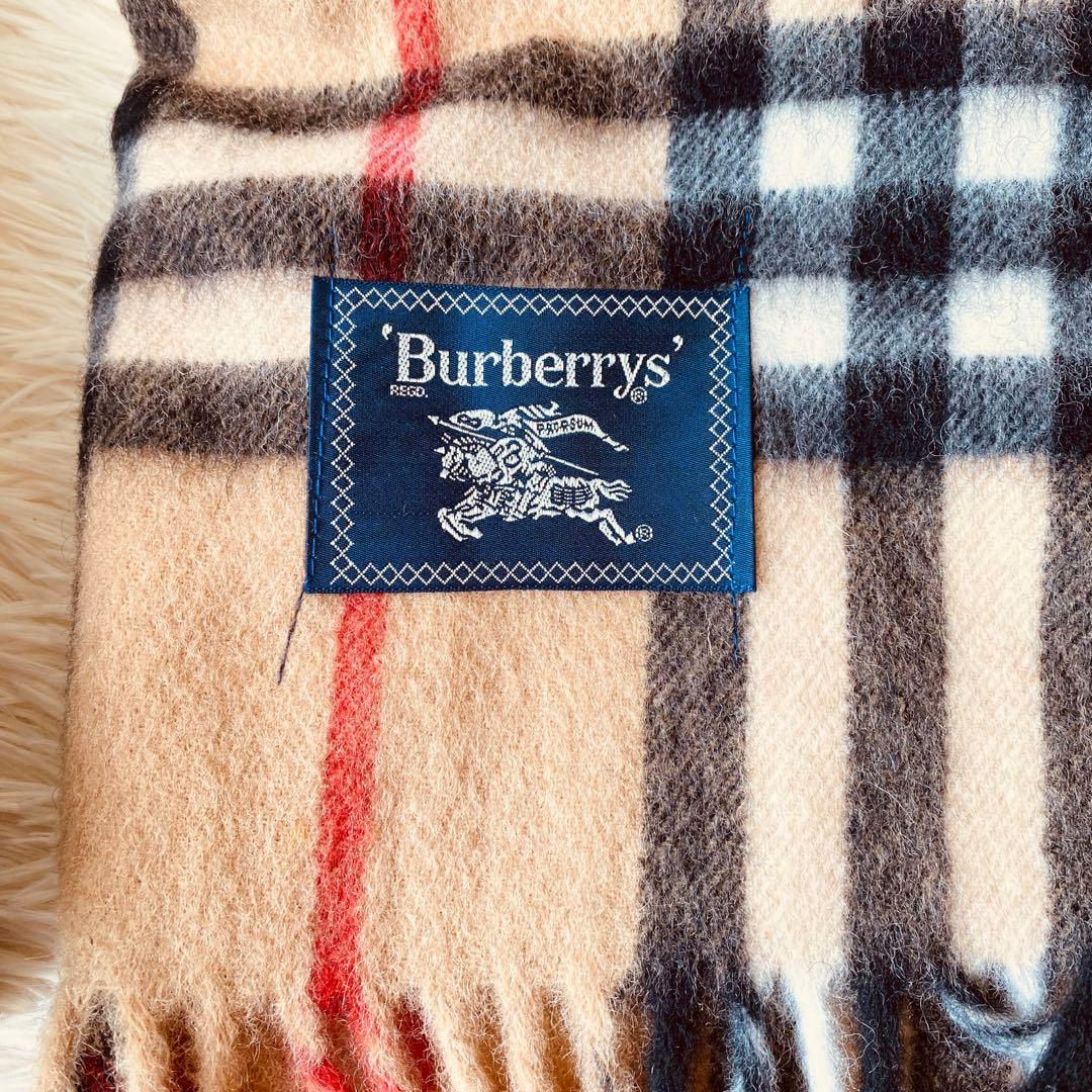 【未使用】Burberrys バーバリー　ひざ掛　ラムウール　西川　ノバチェック