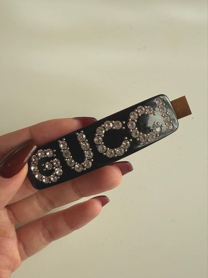 Gucci ラインストーン ヘアクリップ
