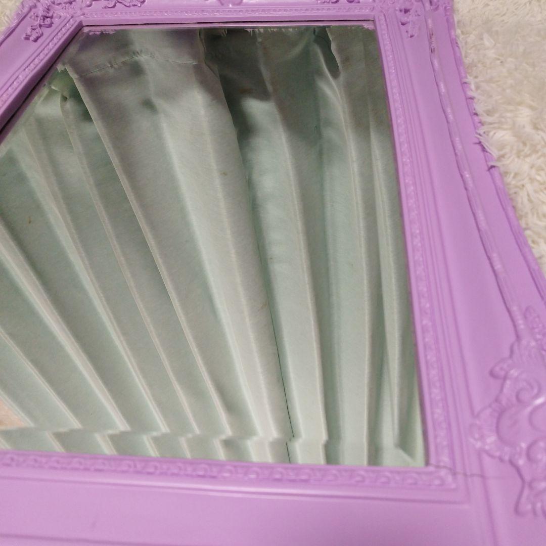 レトロ　姿見　スタンドミラー　天使　花