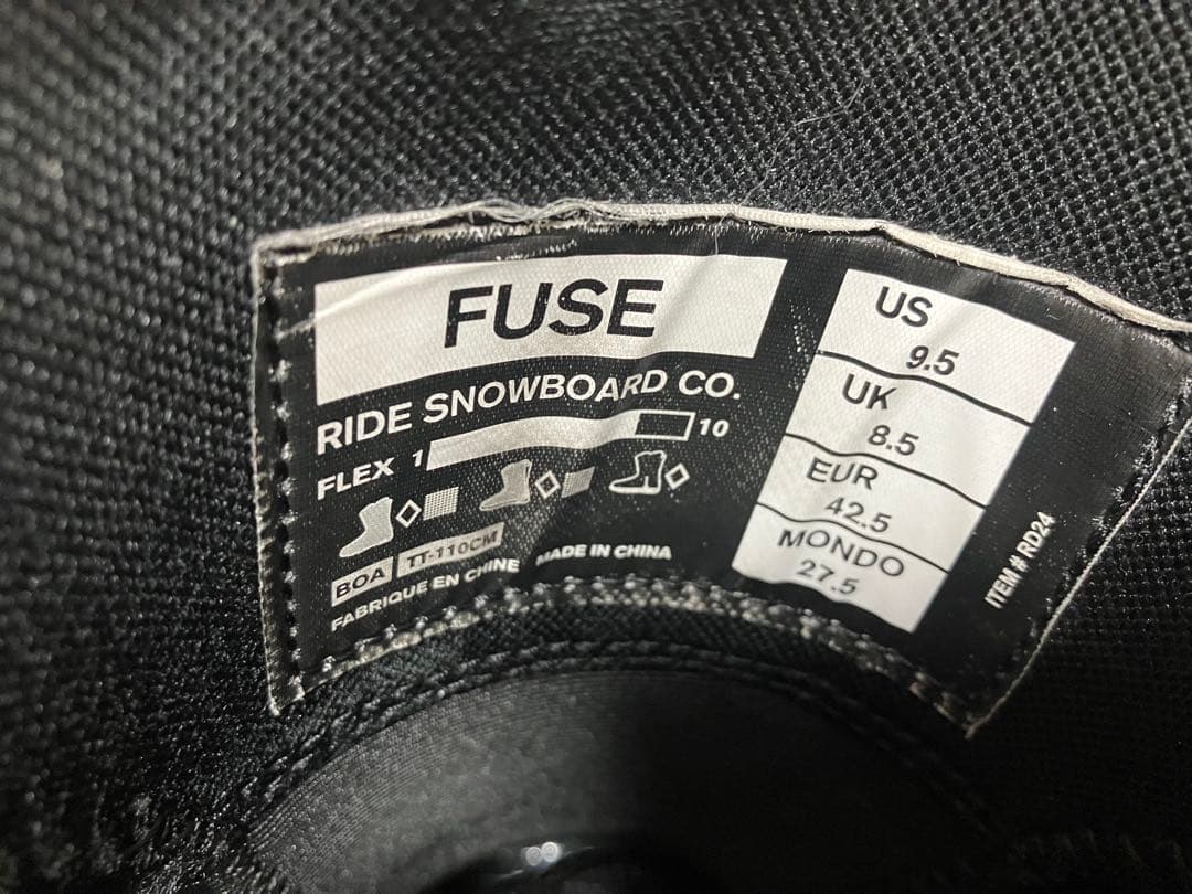 RIDEブーツ 「FUSE」サイズ27.5cm