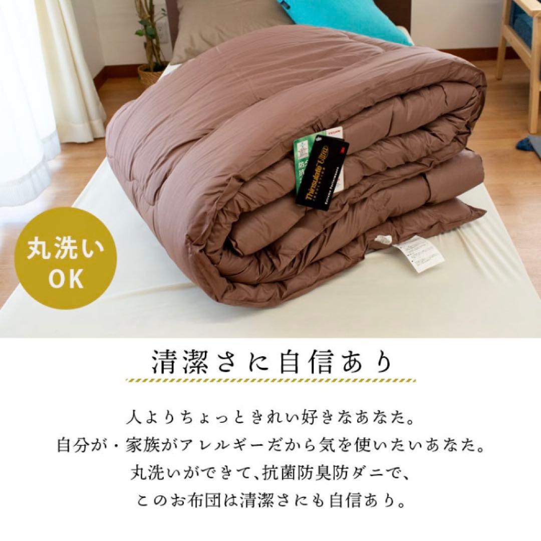 【実物あり】美品 日本製 洗える 掛け布団 セミダブル 防ダニ 抗菌 防臭 羽毛