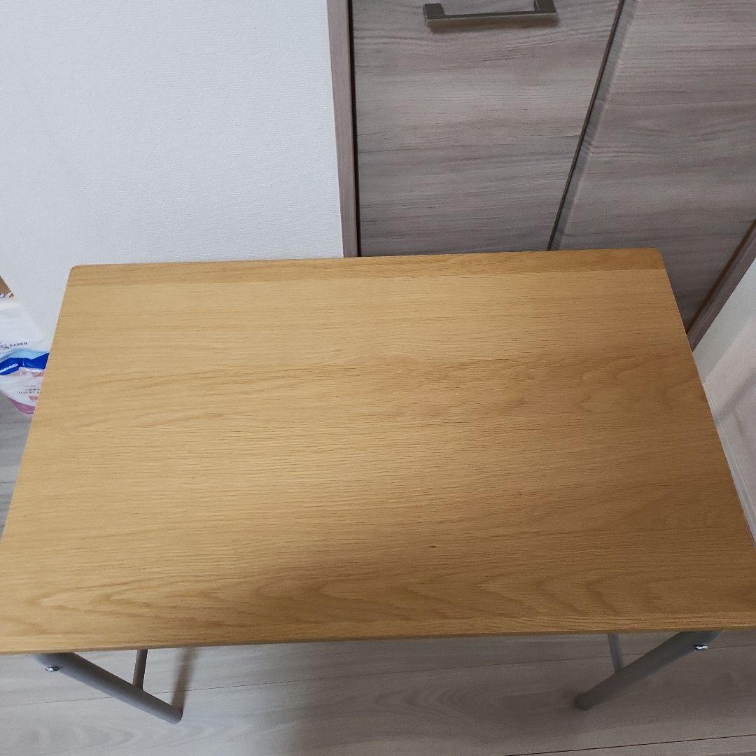 MUJI 折りたたみ式ダイニングテーブル ウォームグレー