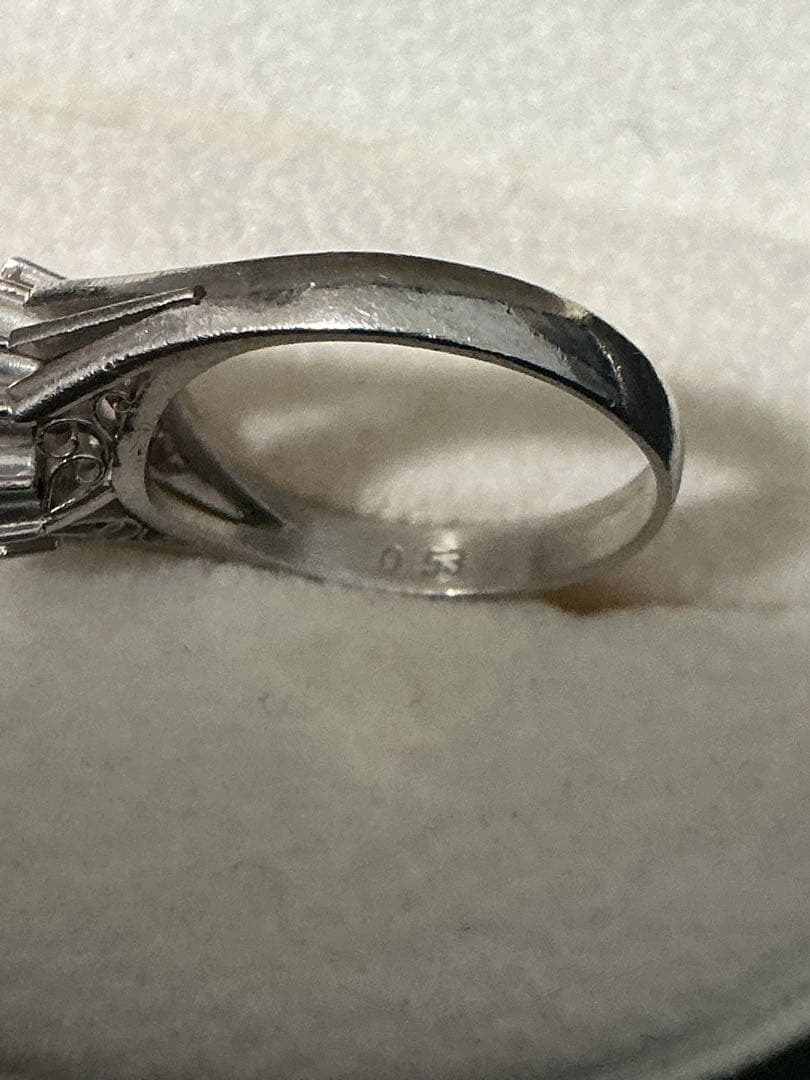 7*3様 刻印有り！本物保証！PT900 ルビー0.53ct ダイヤ0.24ct