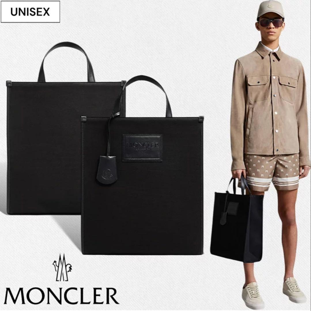 MONCLER モンクレール　アクセサリーストラップ付きキャンパストートバッグ