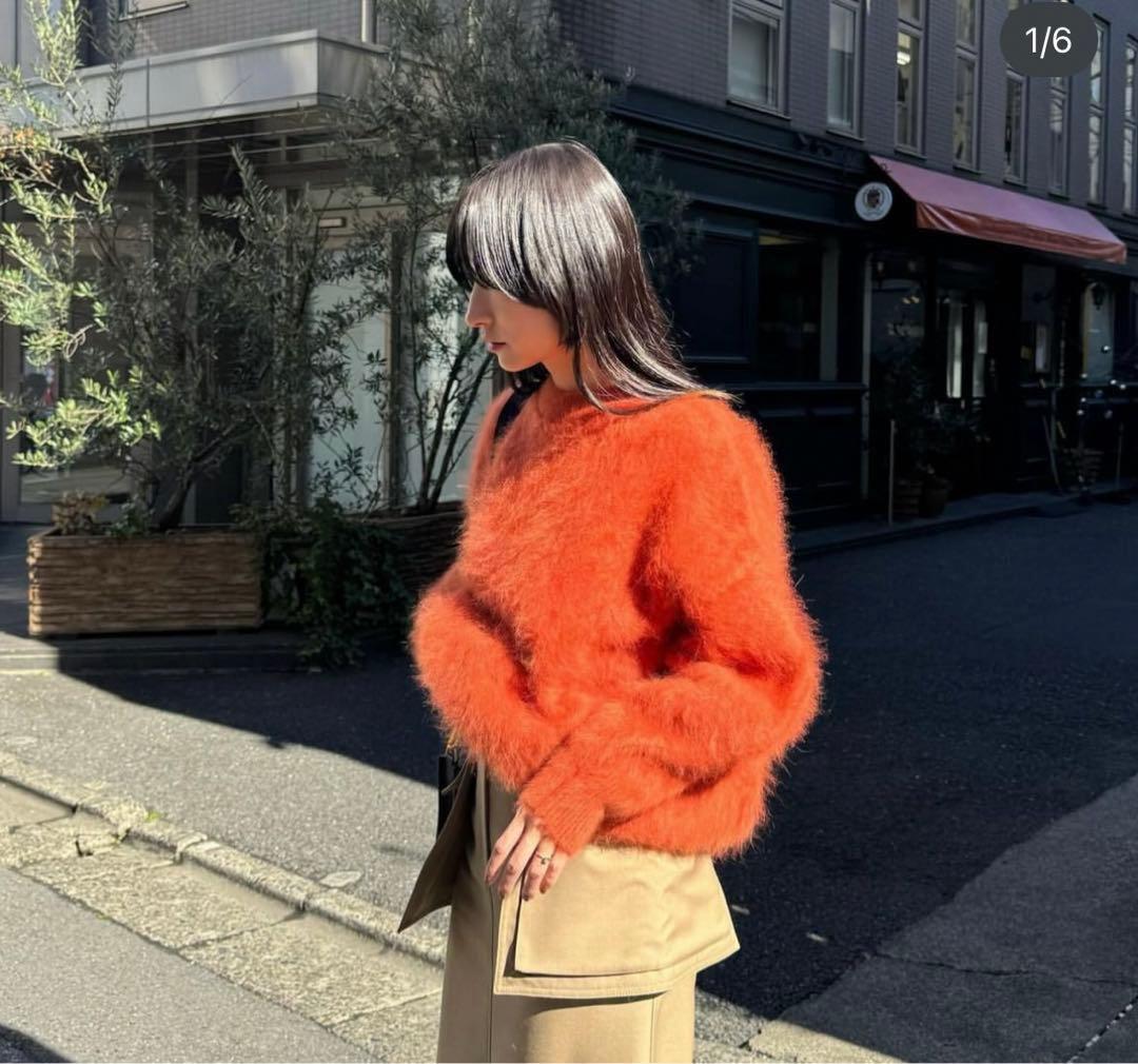 早い者勝ちCLANE BULKY SLEEVE ANGORA KNIT TOPS
