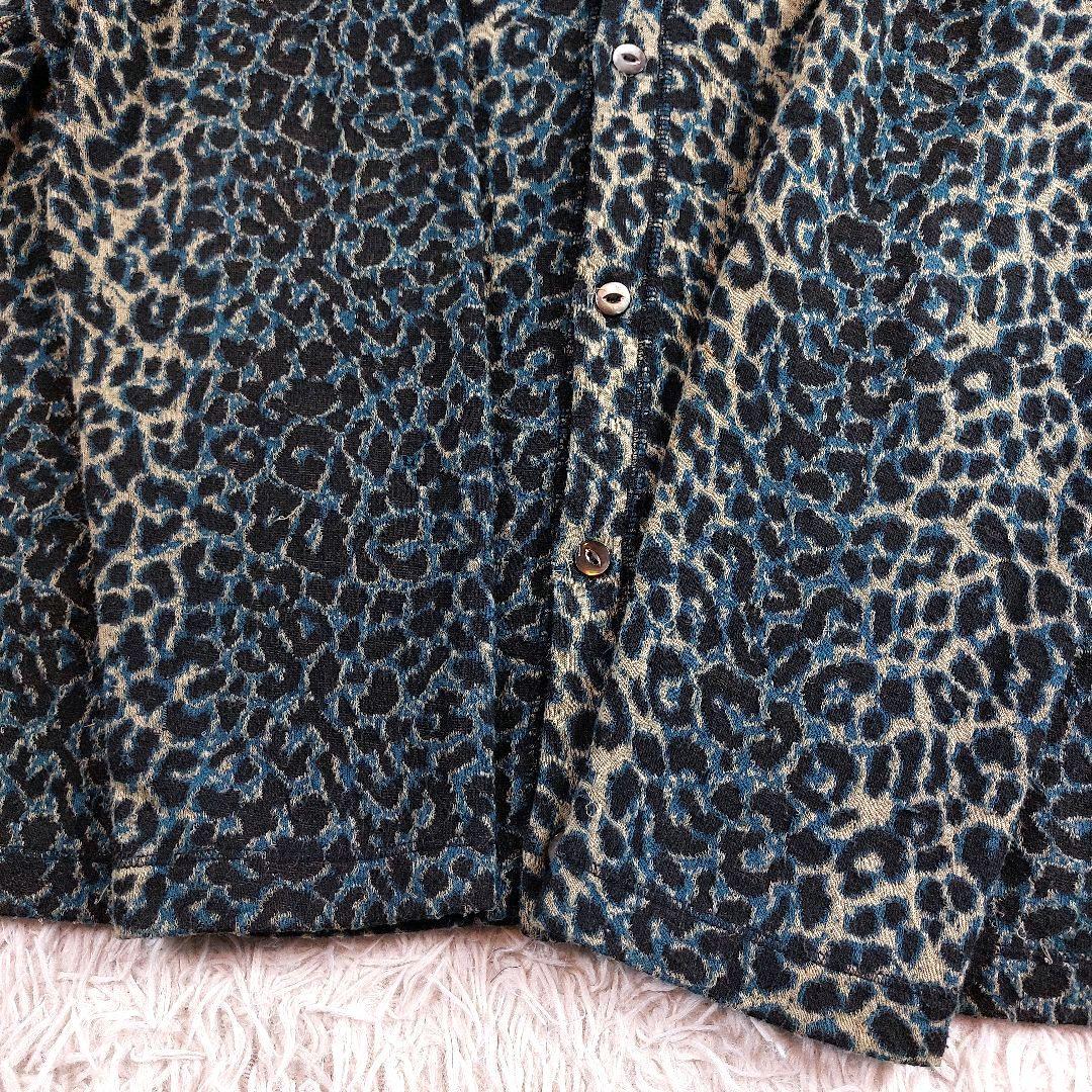 美品 Needles 近年 レオパード グラデーション 総柄 ニットガーディガン