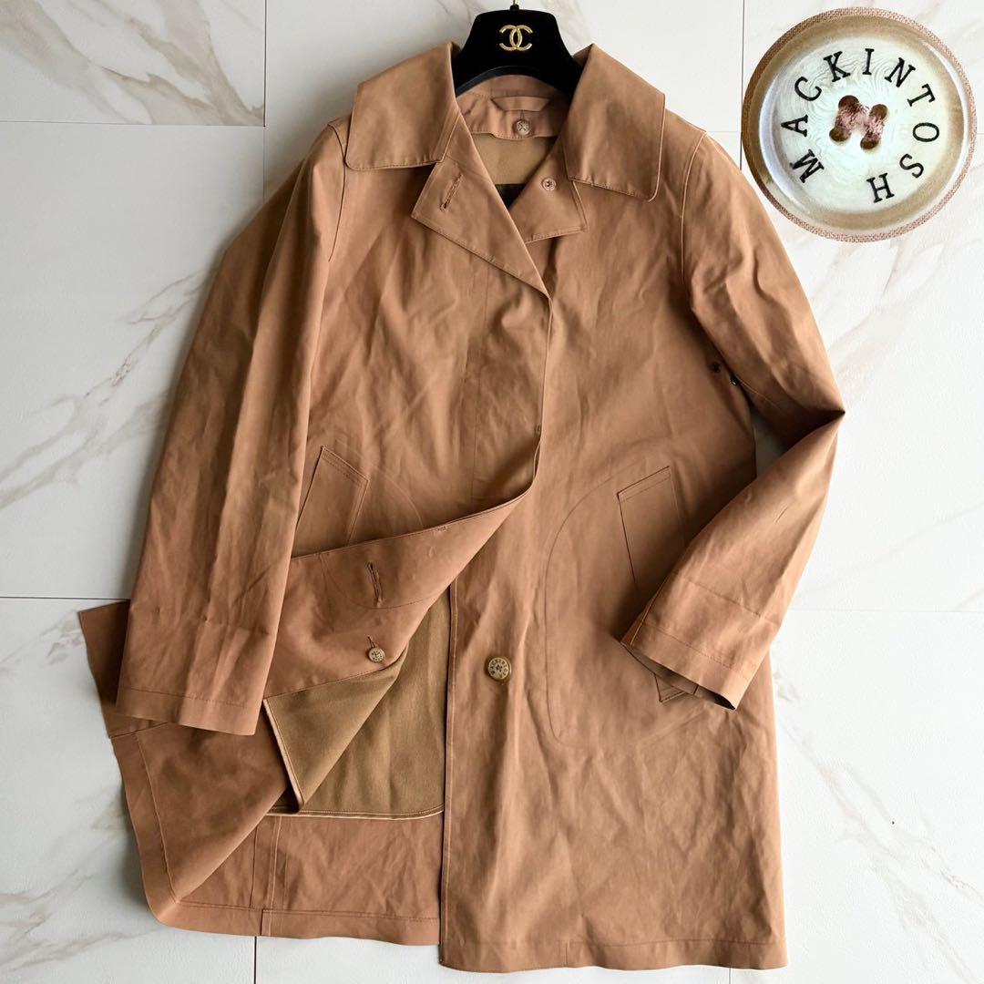 人気◆マッキントッシュロンドン ライナー付き ステンカラー コート ゴム引き S