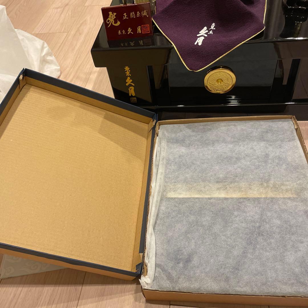 兜　久月　50cm御所金彩収納箱