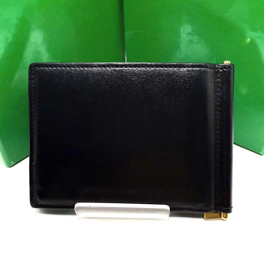 【未使用級✨】サンローラン マネークリップ カサンドラ ゴールド金具 レザー 黒