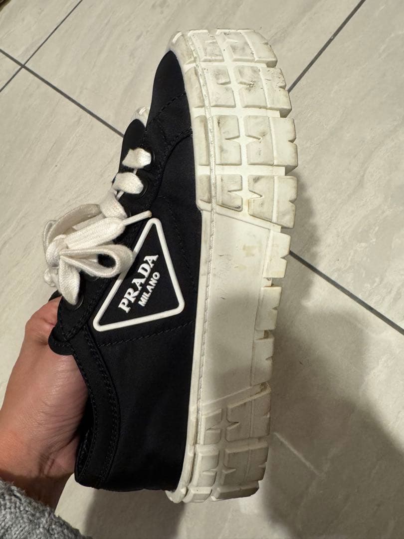PRADA プラダダブルホイール ナイロンギャバジン スニーカー