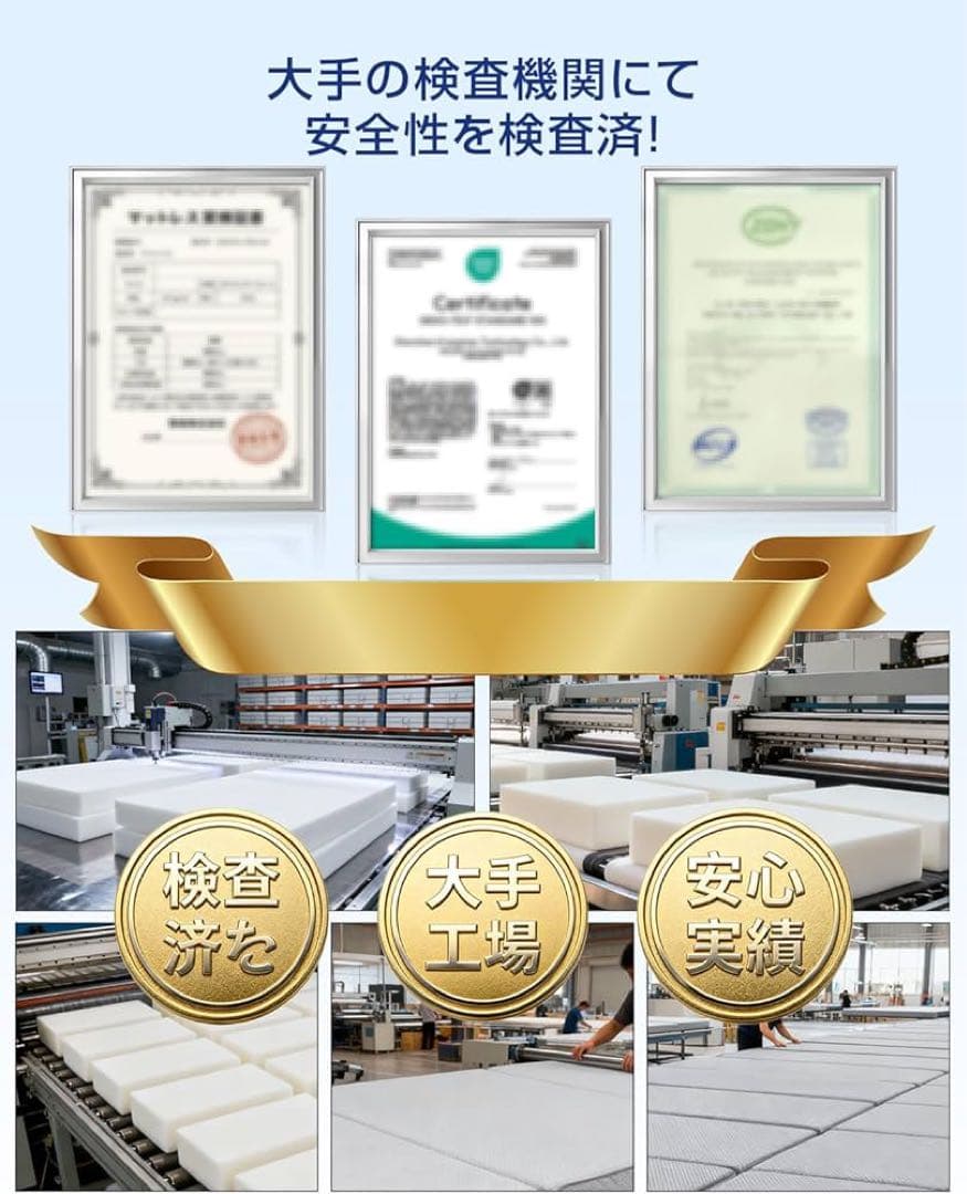 【新品:元値15800円】 三つ折り マットレス ダブルサイズ 固め 厚さ10㌢