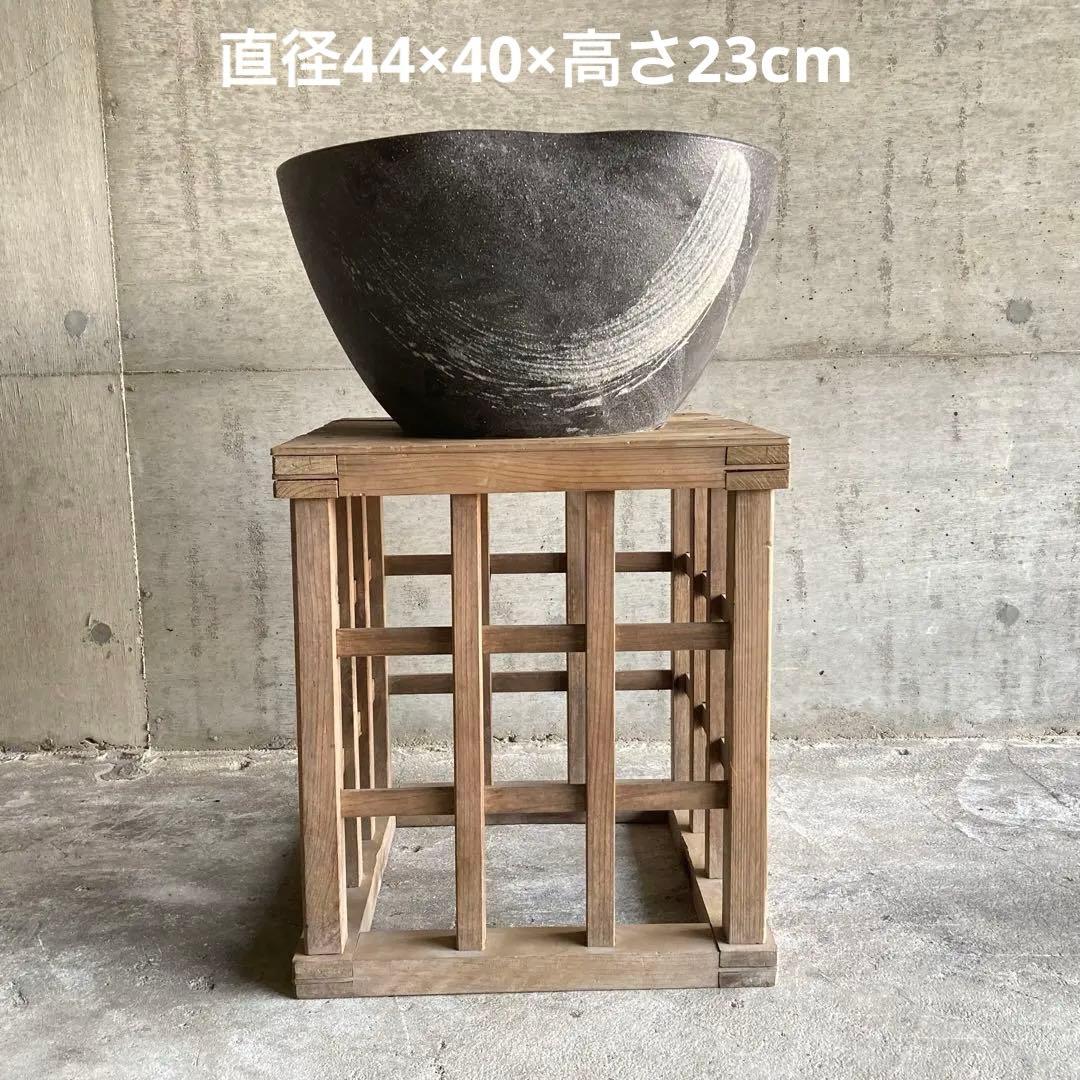 信楽焼 睡蓮鉢 めだか鉢 金魚 水鉢 植物 花器 大型 深鉢 緑色 和風 陶器