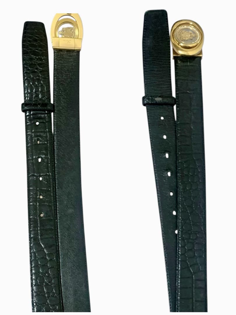 Luxe 美品　紋章　ベルト ゴールド金具　本革