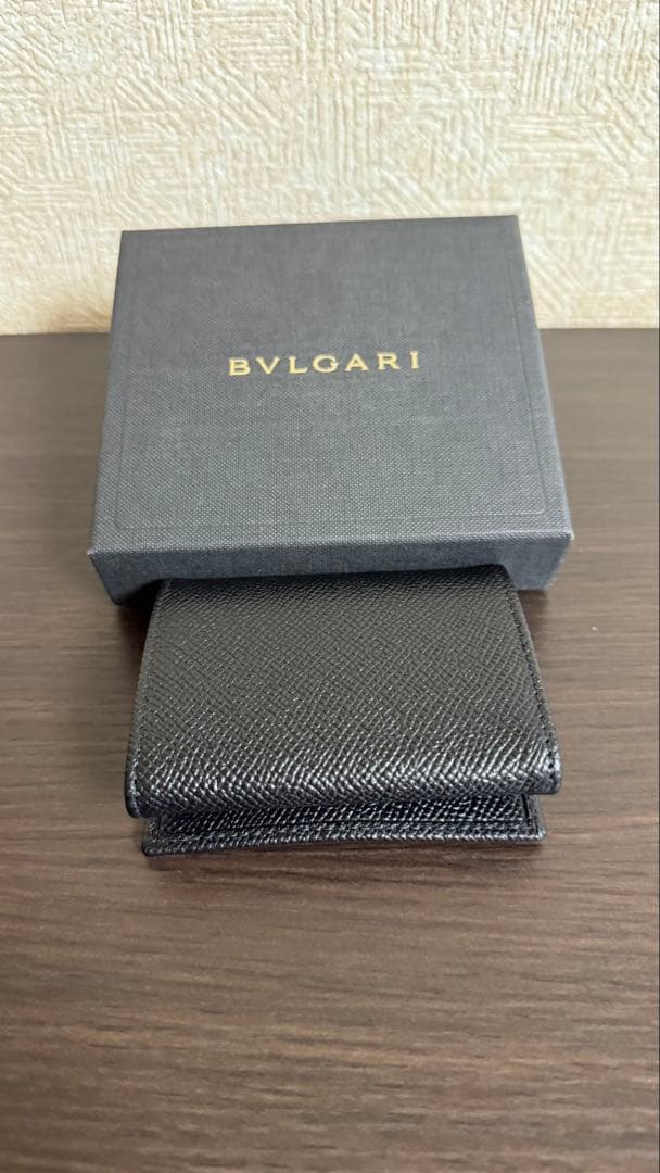 【英一】 BVLGARI ケース 小銭入れ ブラック