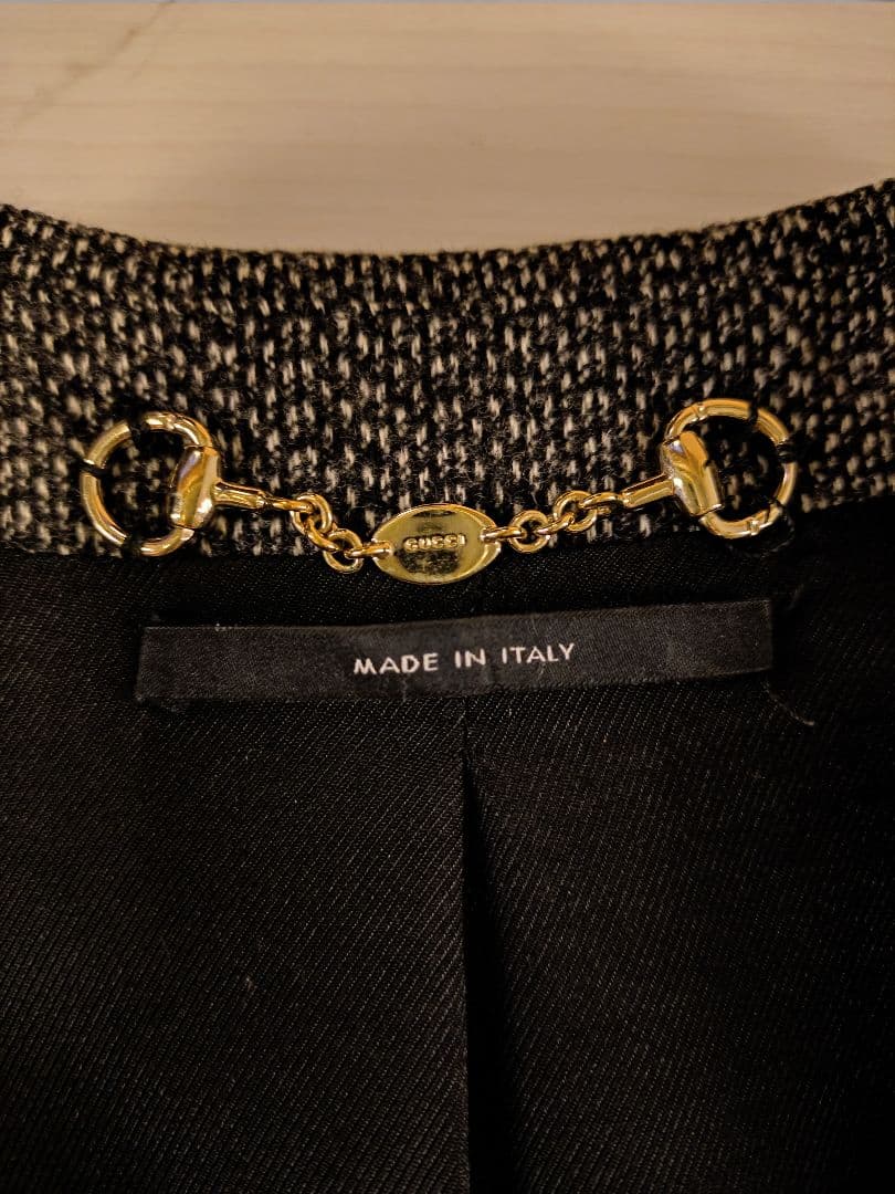 ★美品★ GUCCI グレー ツイード パンツ スーツ