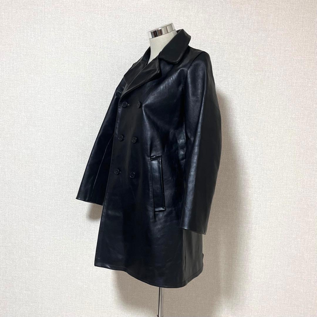 【美品】A.P.C.　レザー コート　ダブル　ブラック　黒　Mサイズ　アーカイブ