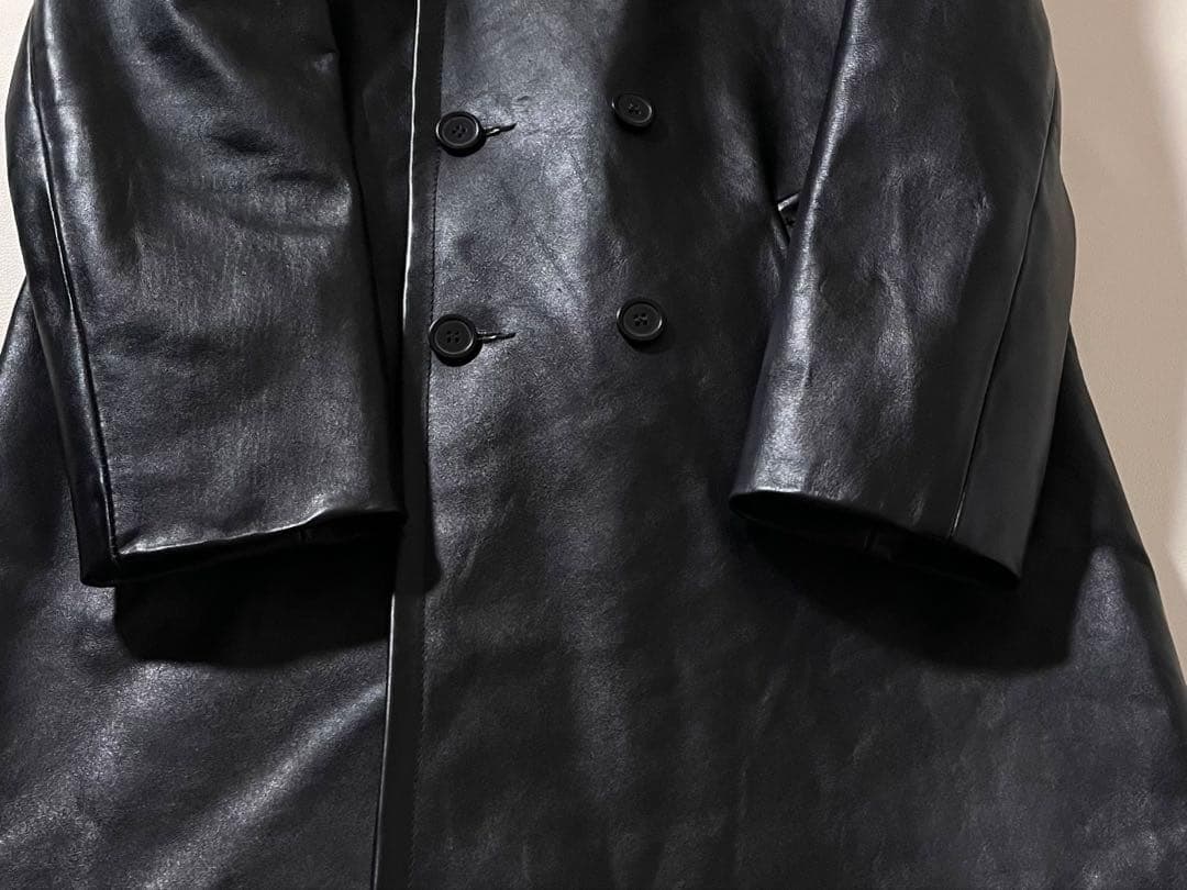 【美品】A.P.C.　レザー コート　ダブル　ブラック　黒　Mサイズ　アーカイブ