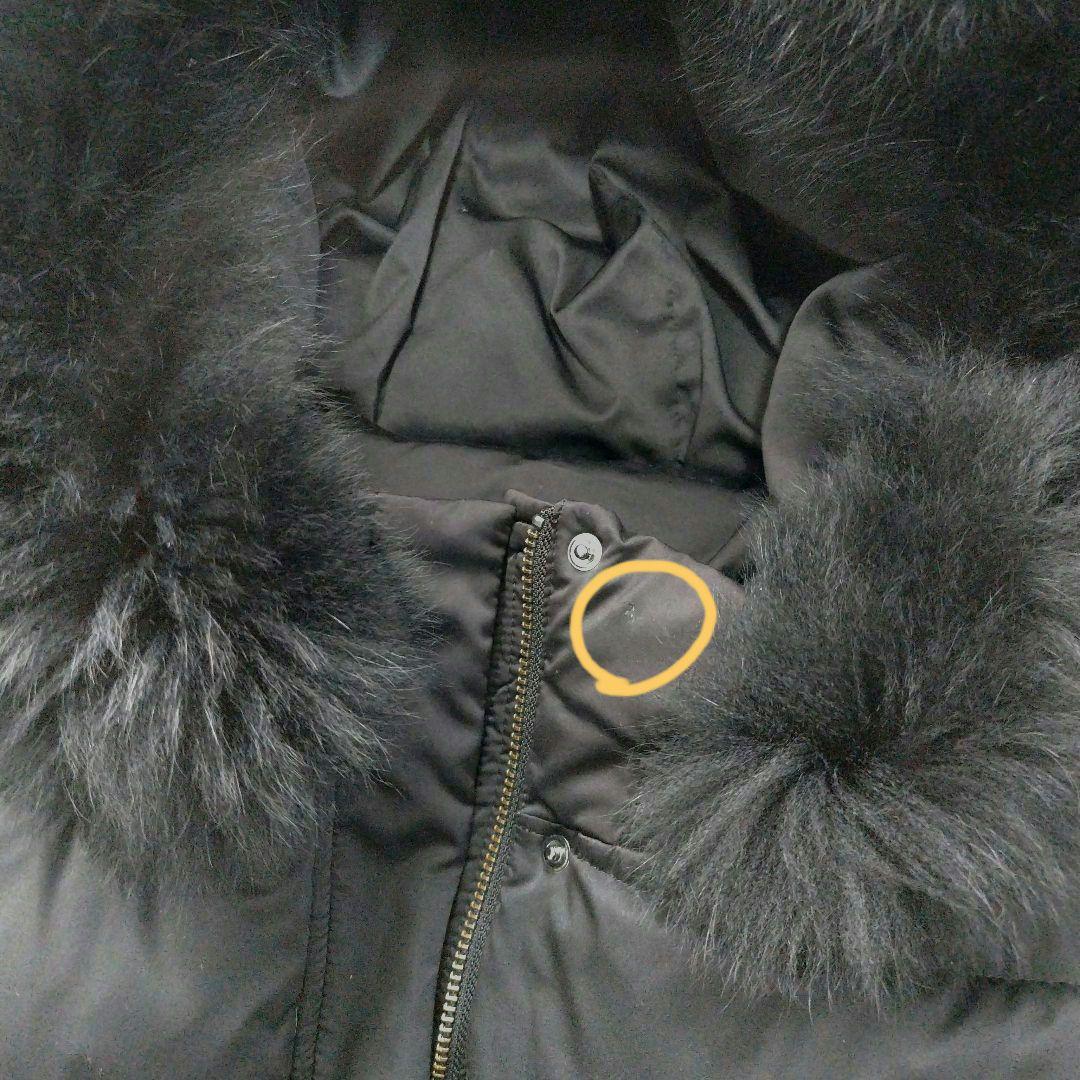 INDIVI シルキーサテンダウンコート フード付き 2way フォックスファー