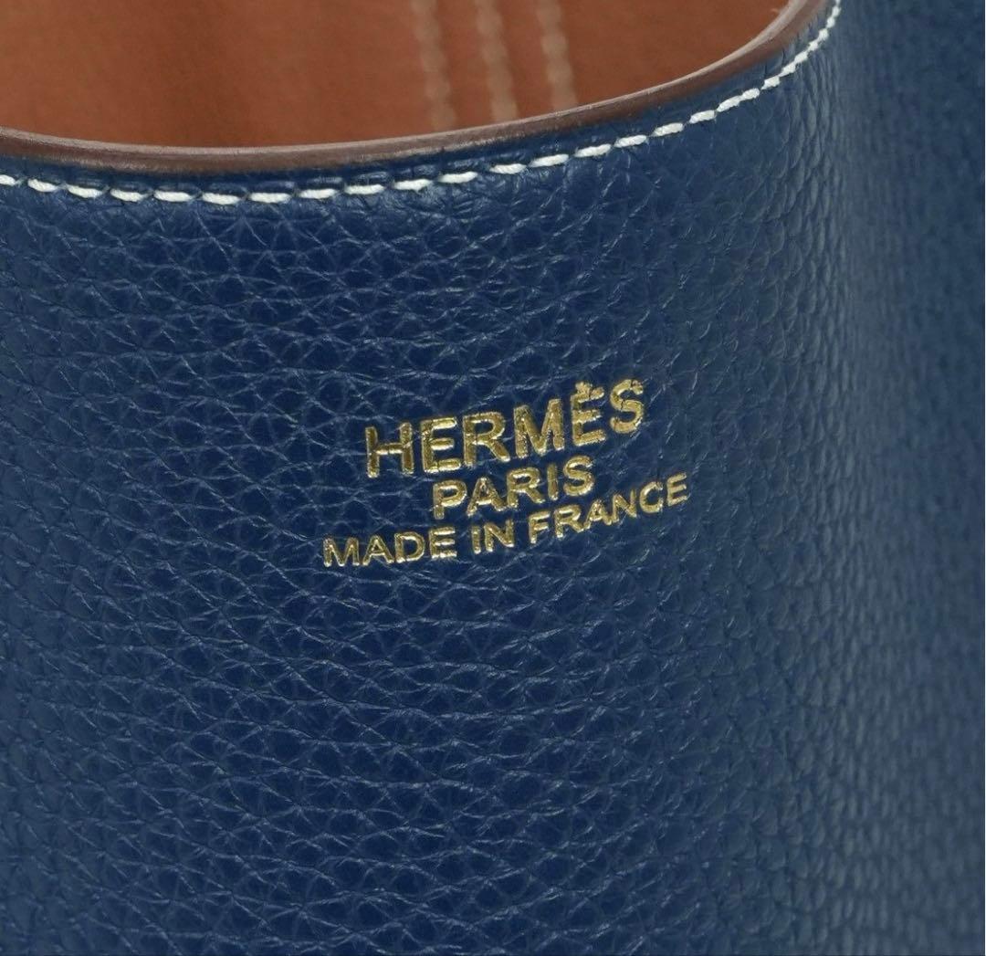 HERMES エルメス ドゥブルサンス36 リバーシブルモデル ブルー ブラウン