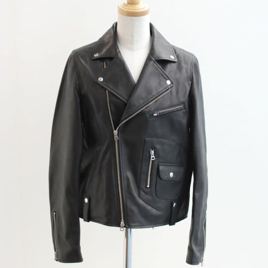 【美品】TICCA ダブルライダースジャケット ブラック サイズ3