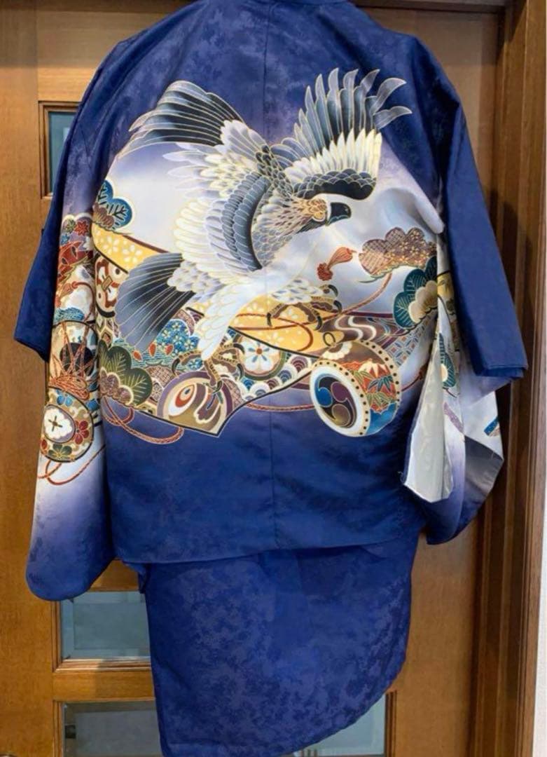 七五三　一式　フルセット　着物　袴　男の子　ブルー