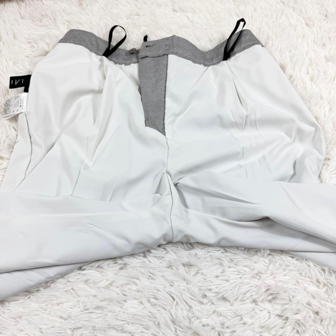 【極美品】INDIV インディヴィ パンツスーツセットアップ グレー 44