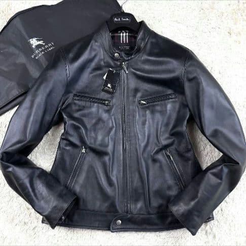 BURBERRY BLACKLABELラムレザージャケットシングルライダー　L