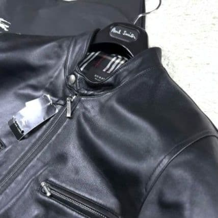 BURBERRY BLACKLABELラムレザージャケットシングルライダー　L