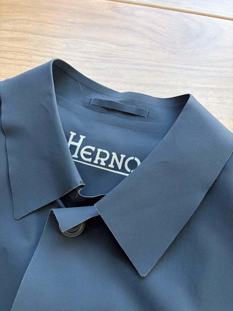 国内正規品　HERNO ヘルノ　ステンカラーコート ネイビー 50