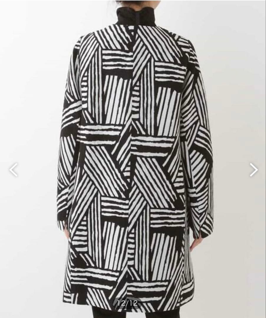 美品【ヒロココシノ ヒロコビス】2way ジャガード 中綿ライナー ロングコート