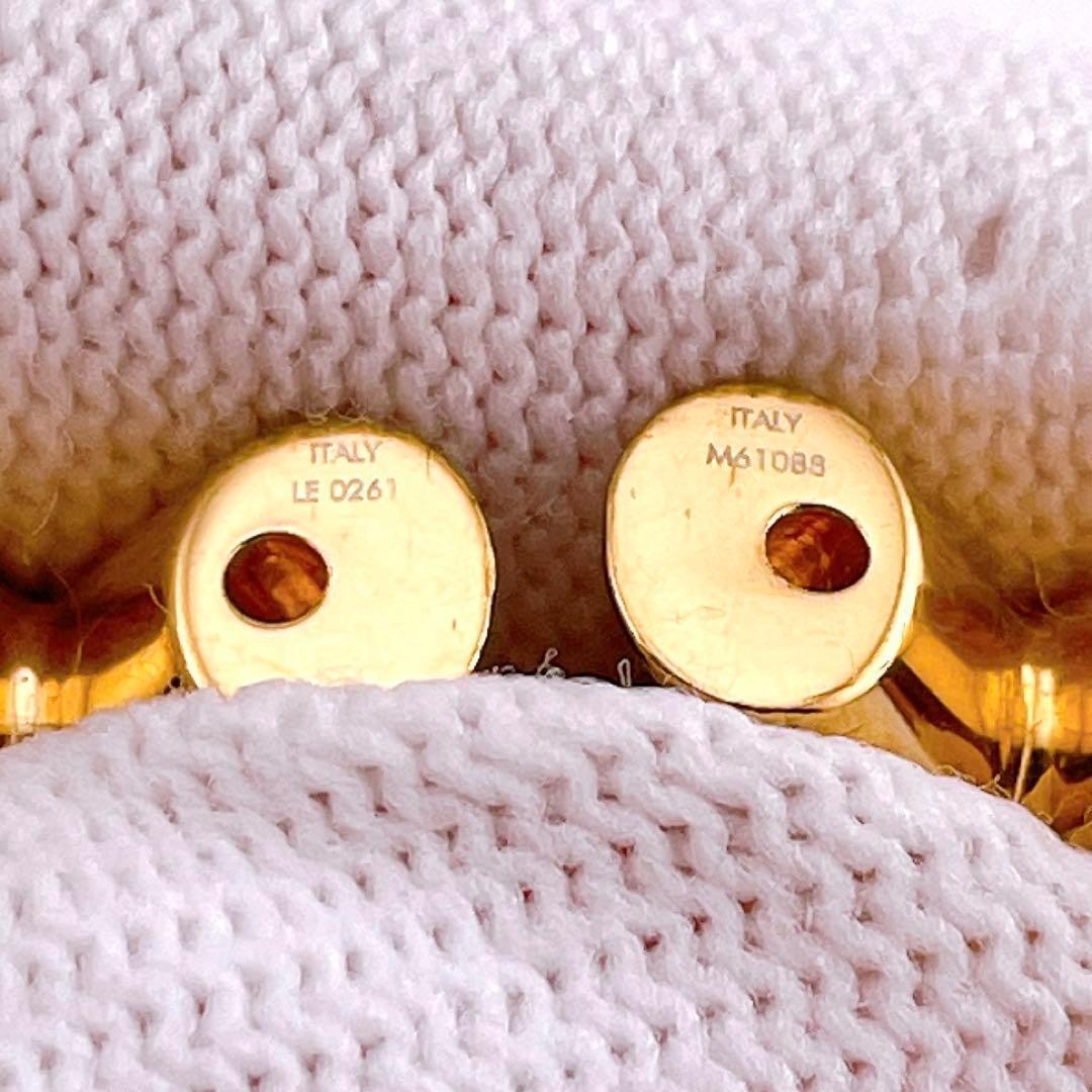 ★ルイヴィトン★ ピアス M61088 Vロゴ エセンシャルV ゴールド フープ