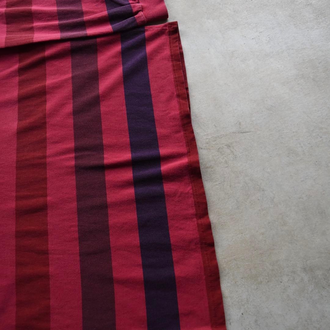 90s RUSH ボーダー長袖Tシャツ USA製 サンフェード オールドサーフ