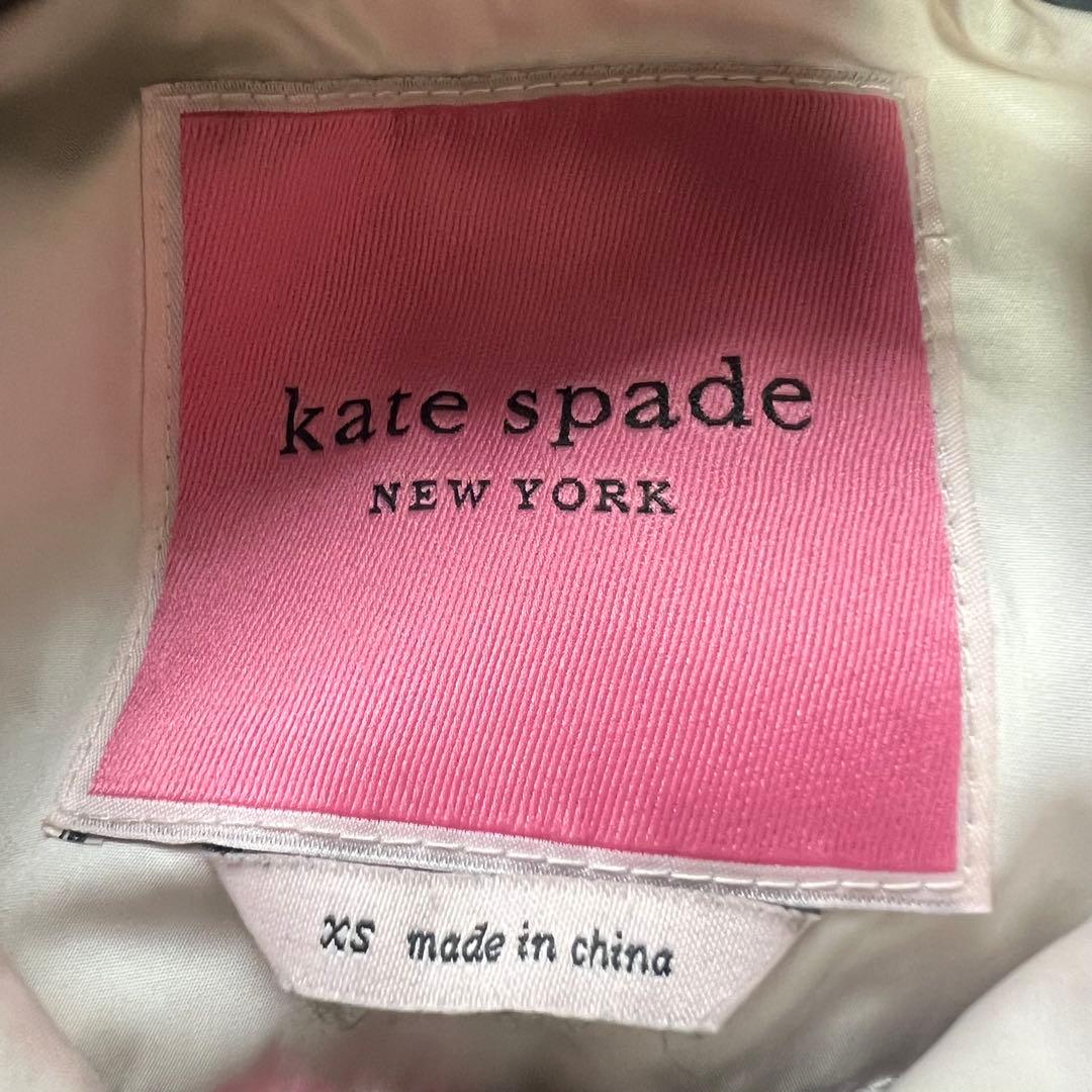 【良品】kate spade ダウンコート ホワイト S 2way キルティング