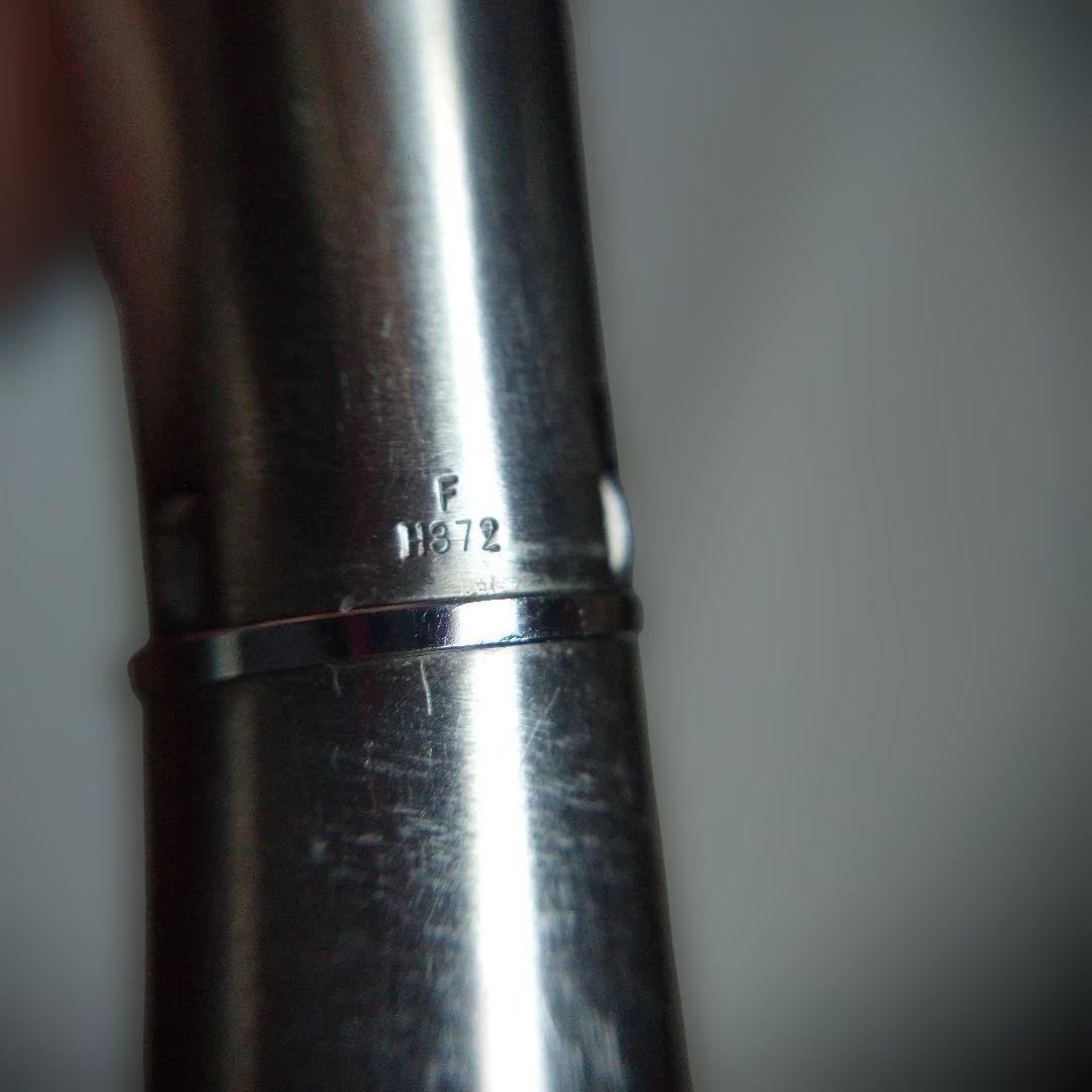 シルバー 万年筆 キャップ式 細字 PILOT ペン一体型 F H372