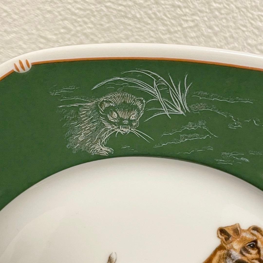 エルメスHERMES八角プレート 犬シリーズ ポインター フォックステリア 2枚