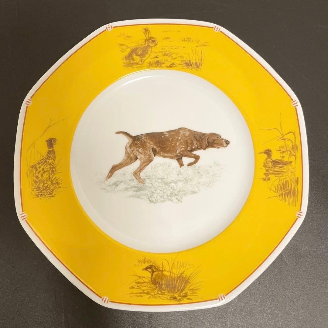 エルメスHERMES八角プレート 犬シリーズ ポインター フォックステリア 2枚