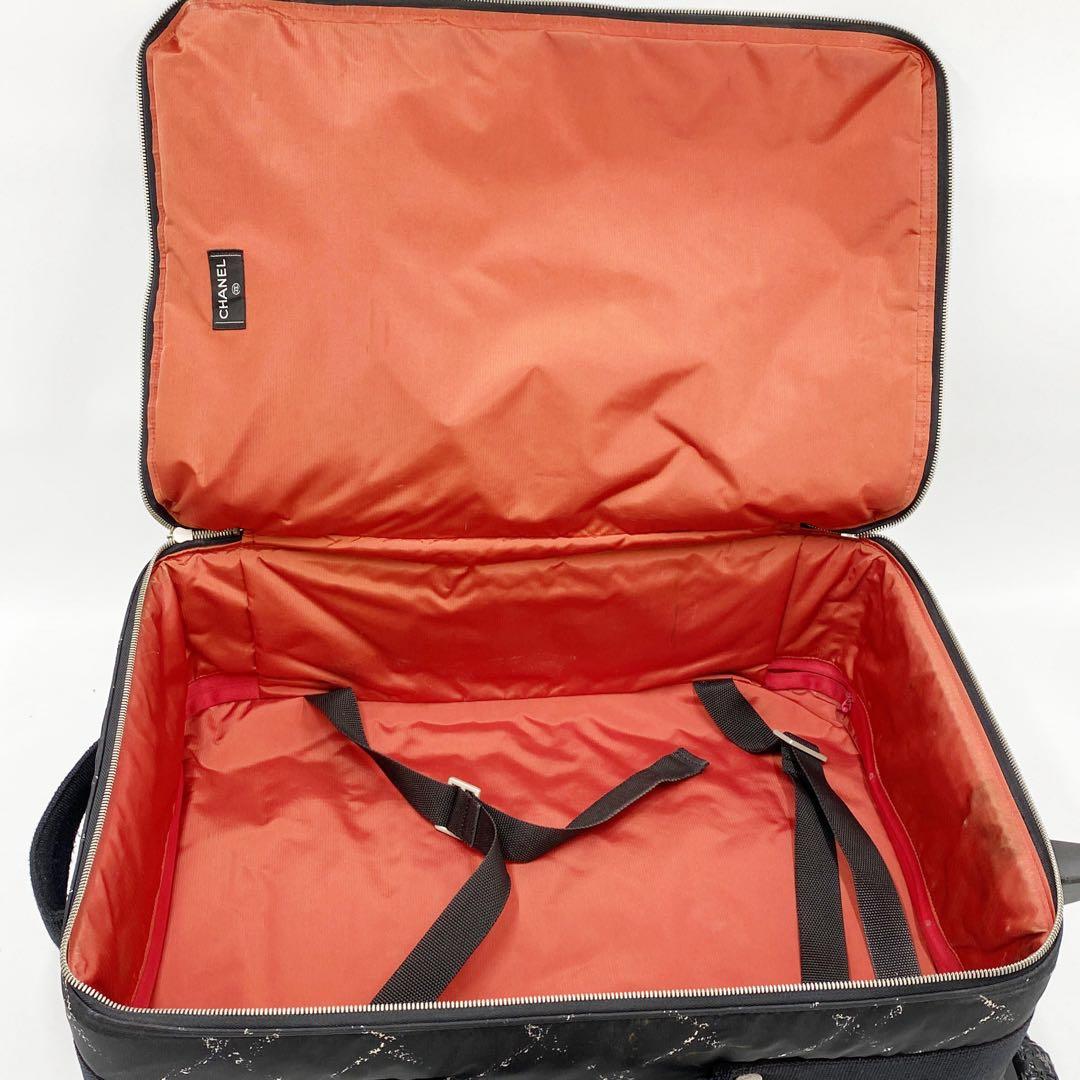 CHANEL シャネル ブラック キャリーケース トラベルライン 5番台 カデナ