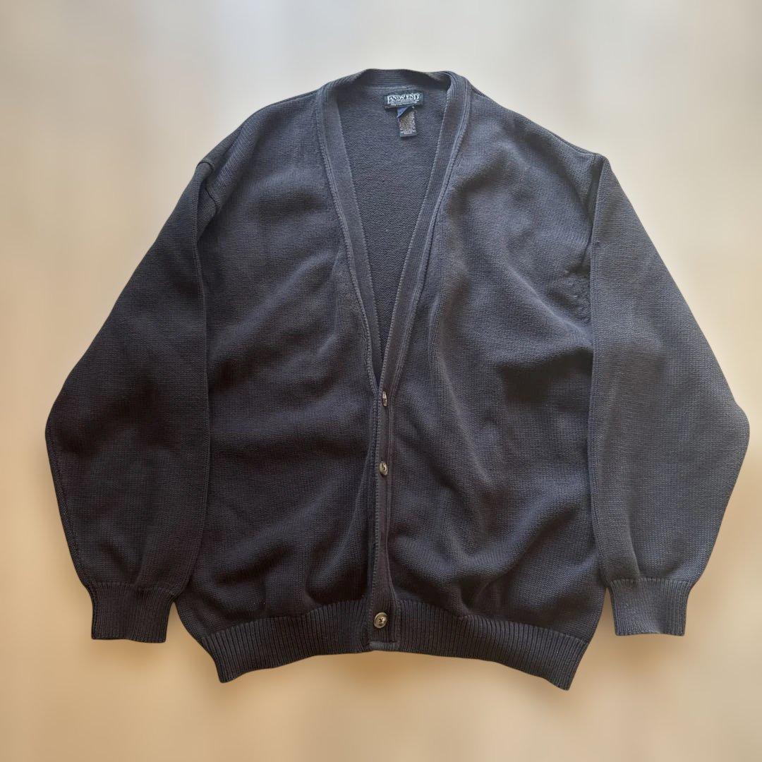 Lands’ End　ランズエンド　コットン ニットカーディガン　USA製