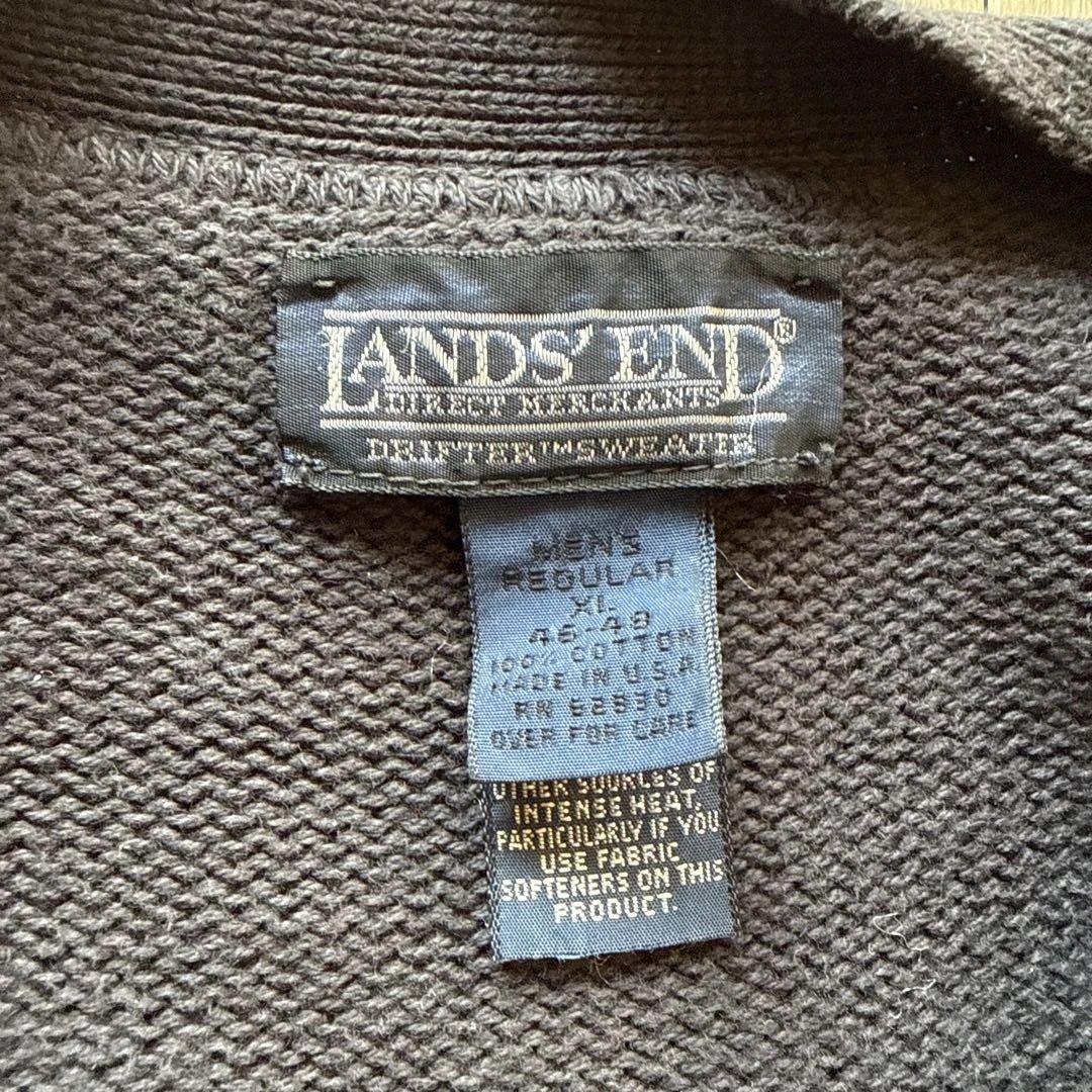 Lands’ End　ランズエンド　コットン ニットカーディガン　USA製