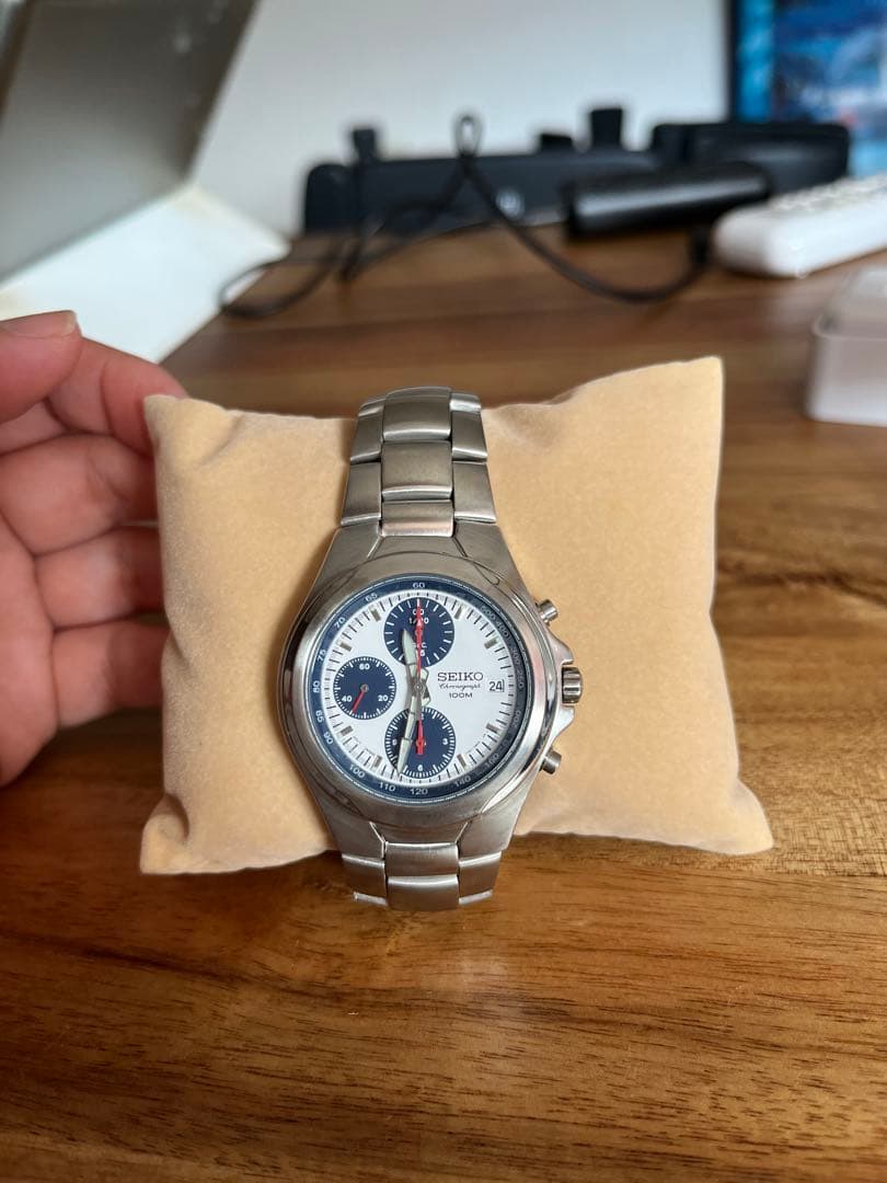 SEIKO 7792 メンズ時計 シルバー　7T92
