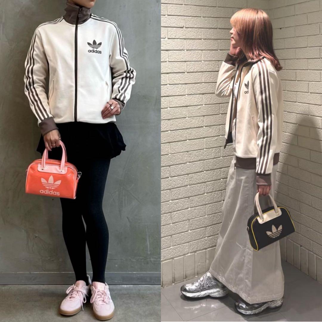 新品⭐️女性XL 80s復刻adidasトラックジャケット ベージュ×モカブラウン