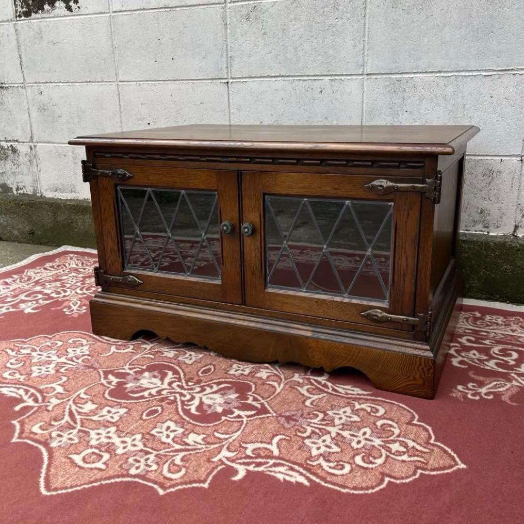 英国家具 ◾️Old Charm オールドチャーム 木製オーク材 テレビ台 収納棚