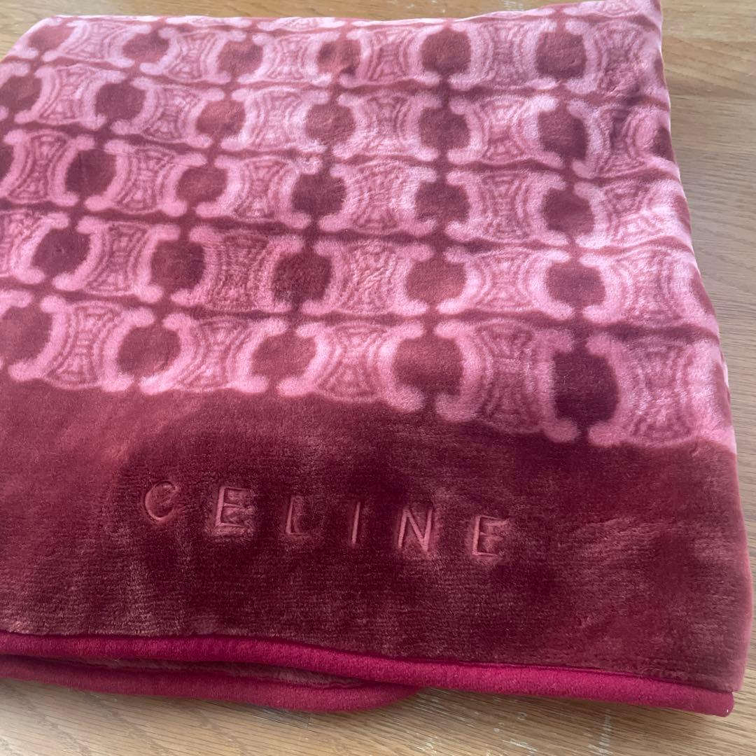 CELINE セリーヌ　マカダム柄　アクリルハーフケット 140×100cm