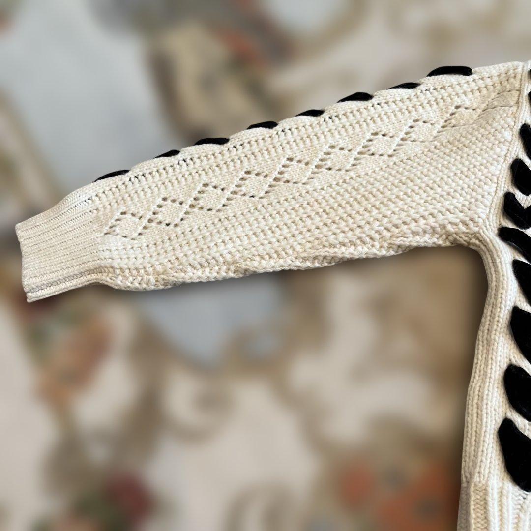 極美品　アルアバイル　ルルウィルビー リボンケーブルプルオーバー　ニット