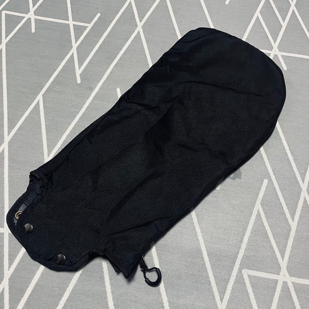 美品】NEW ERAスタンド付きゴルフバッグ ／ブラック.ホワイト／ヘッドカバー